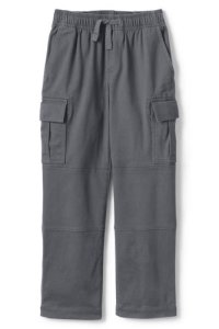 Lands' End Boys' Iron Knees Stretch Pull-on Cargo Trousers - 8-9 years