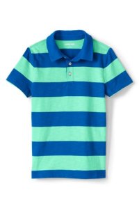 Lands End - Lands' end boys' jersey polo shirt, pattern - 8-9 years