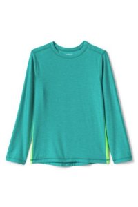 Lands End - Lands' end boys' long sleeve performance t-shirt - 8-9 years, blue