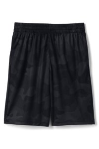 Lands' End Boys' Pattern Active Shorts - 8-9 years, Black
