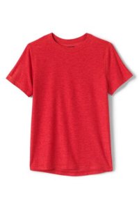 Lands' End Boys' Performance T-Shirt - 8-9 years, Red