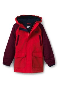 Lands' End Boys' Waterproof Squall Coat - 8-9 years, Red