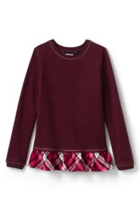 Lands End - Lands' end girl's ruffle hem sweatshirt tunic - 12-13 years
