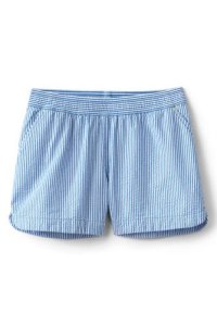 Lands' End Girls' Cotton Seersucker Pull-on Shorts - 8-9 years
