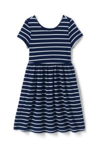 Lands' End Girls' Fit & Flare Pattern Jersey Dress - 10-12 years