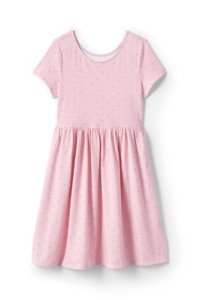Lands' End Girls' Fit & Flare Pattern Jersey Dress - 8-9 years