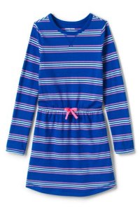 Lands' End Girls' Patterned Cinched Waist Dress - 10-12 years
