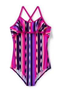 Lands' End Girls' Ruffle Swimsuit - 10-11 years