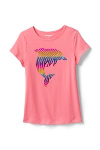 Lands' End Girls' Short Sleeve Graphic Tee - 10-12 years
