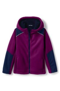 Lands' End Kids' Bonded Fleece Jacket - 8-9 years, Purple