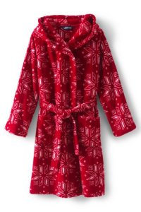 Lands' End Kids' Pattern Hooded Dressing Gown - 5-6 years