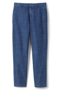 Lands' End Little Boys' Tailored Chambray Trousers - 4 years