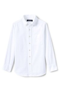 Lands' End Little Kids' Washed Oxford Shirt - 4 years, White
