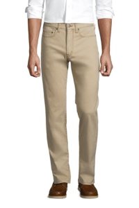 Lands' End Men's Comfort First Stretch Bedford Cord Jeans - 30, Tan