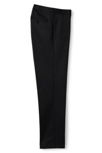 Lands' End Men's Flat Front Non-iron Chinos, Tailored Fit - 30, Black