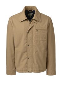 Lands' End Men's Insulated Cotton Jacket - 38-40, Tan