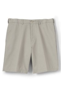 Lands' End Men's Non-iron Chino Shorts, Comfort Waist - 44, Tan