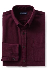 Lands' End Men's Plain Flannel Shirt, Traditional Fit - 50-52
