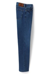 Lands' End Men's Premium Stretch Denim Jeans, Straight Fit - 42, Blue