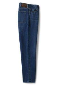 Lands' End Men's Square Rigger Jeans, Traditional Fit - 38, Blue