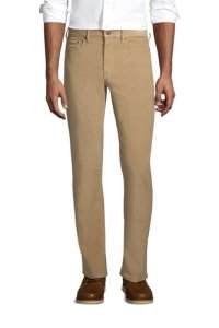 Lands' End Men's Stretch Cord Jeans, Straight Fit - 32, Tan