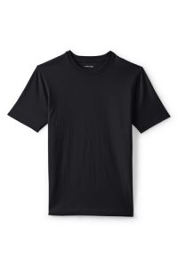 Lands' End Men's Super-T T-shirt, Tailored Fit - 34 - 36, Black