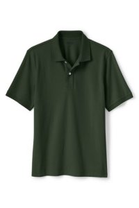 Lands End - Lands' end men's tall stretch piqué polo shirt, traditional fit - 42-44, green