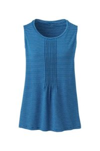 Lands' End Women's Cotton-modal Pintucked Vest Top - 10 12, Blue
