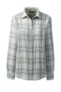 Lands' End Women's Doublecloth Checked Shirt - 12