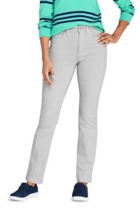 Lands End - Lands' end women's ecovero slimming jeans, high waisted straight leg, colours - 8 32