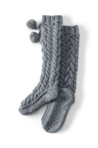 Lands' End Women's Hand-knitted Slipper Socks - S-M