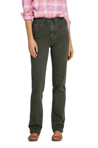 Lands' End Women's High Waisted EcoVero Straight Leg Jeans, Colours - 8 30