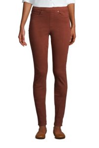 Lands End - Lands' end women's high waisted pull-on legging jeans, colour - 8 30, red