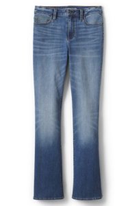 Lands' End Women's Mid Rise Stretch Bootcut Jeans - 8 30
