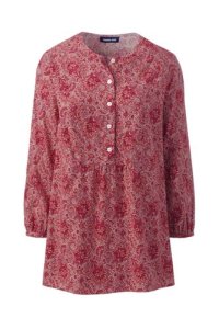 Lands' End Women's Patterned Brushed Twill Tunic - 10 12