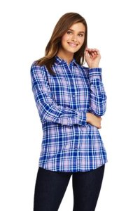 Lands' End Women's Petite Brushed Flannel Shirt - 14