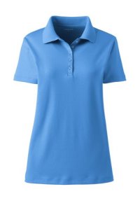 Lands End - Lands' end women's petite short sleeve supima polo shirt - 10 12
