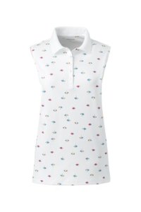 Lands' End Women's Petite Sleeveless Polo Shirt in Supima Cotton - 10 12