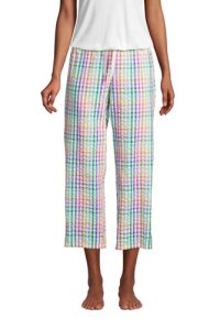 Lands' End Women's Seersucker Cotton Pyjama Bottoms - 14-16