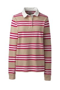 Lands' End Women's Stripe Rugby Top - 16-18
