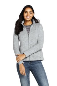 Lands' End Women's Sweater Fleece Jacket - 14-16