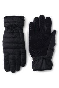 Lands End - Lands' end women's ultralight quilted gloves - s