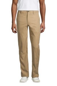 Performance Chinos, Traditional Fit, Men, Size: 32 Regular, Tan, Polyester, by Lands' End