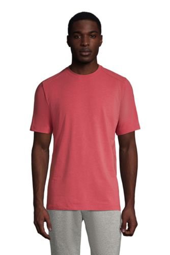 Performance T-Shirt, Men, Size: 34 - 36 Regular, Red, Cotton-blend, by Lands' End