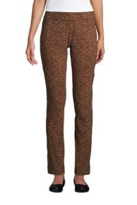 Starfish Slim Leg Trousers, Women, Size: 14-16 Regular, Brown, Spandex, by Lands' End