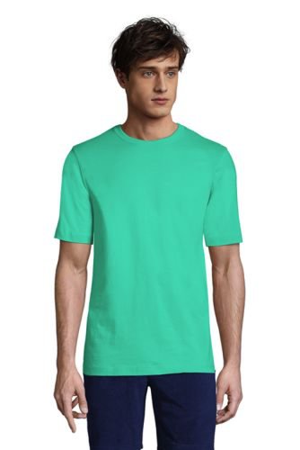 Lands End - Super-t t-shirt, men, size: 42-44 regular, green, cotton, by lands' end