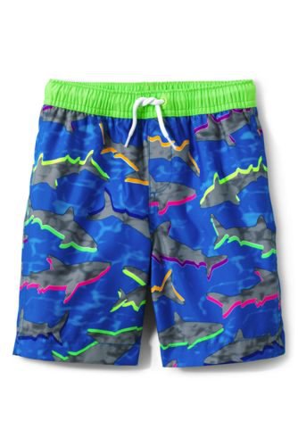Swim Shorts, Kids, Size: 10-12 yrs Kids, Blue, Polyester, by Lands' End