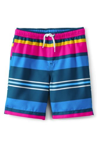 Lands End - Swim shorts, kids, size: 6-7 yrs kids, blue, polyester, by lands' end