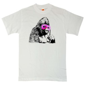 Banksy T Shirt - Gorilla With Mask