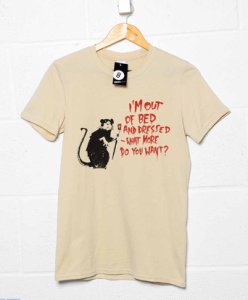 Banksy T Shirt - Out Of Bed Rat